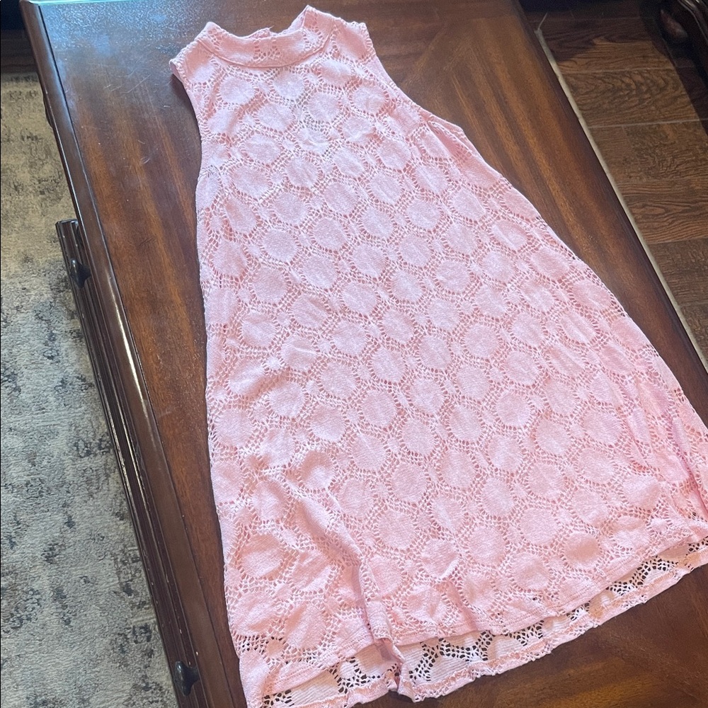 Peach Love California Pink Textured Dress